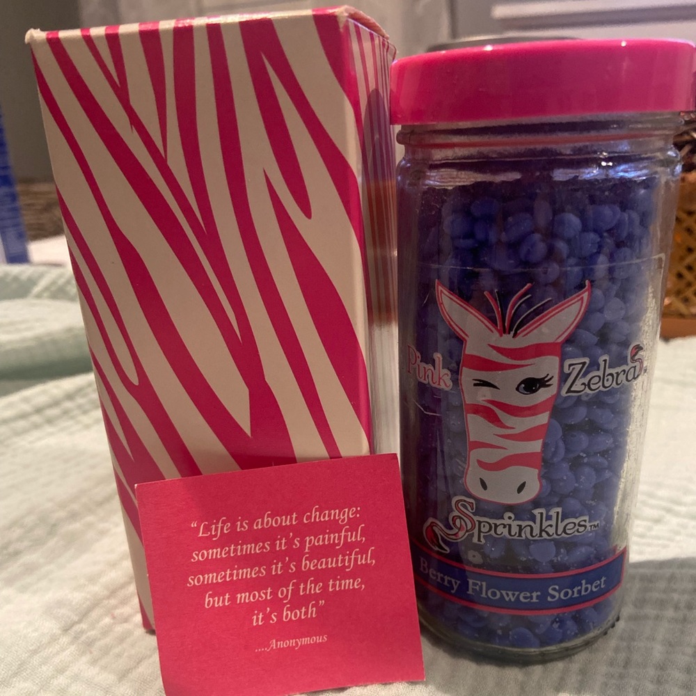 Pink zebra berry flower sorbet